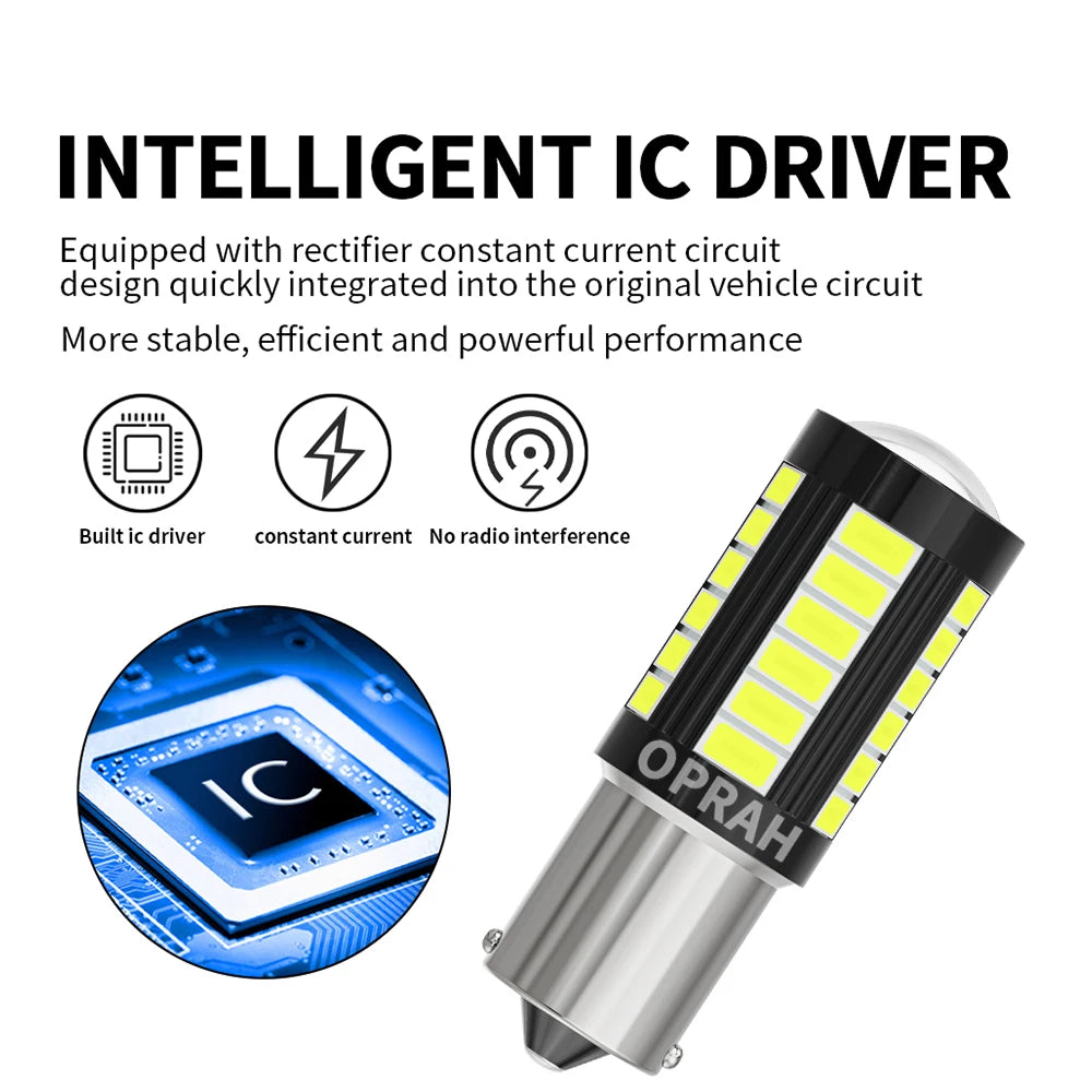 1156 / PY21W / BAY15D LED Bulb — CANBUS 5630SMD 12V/24V