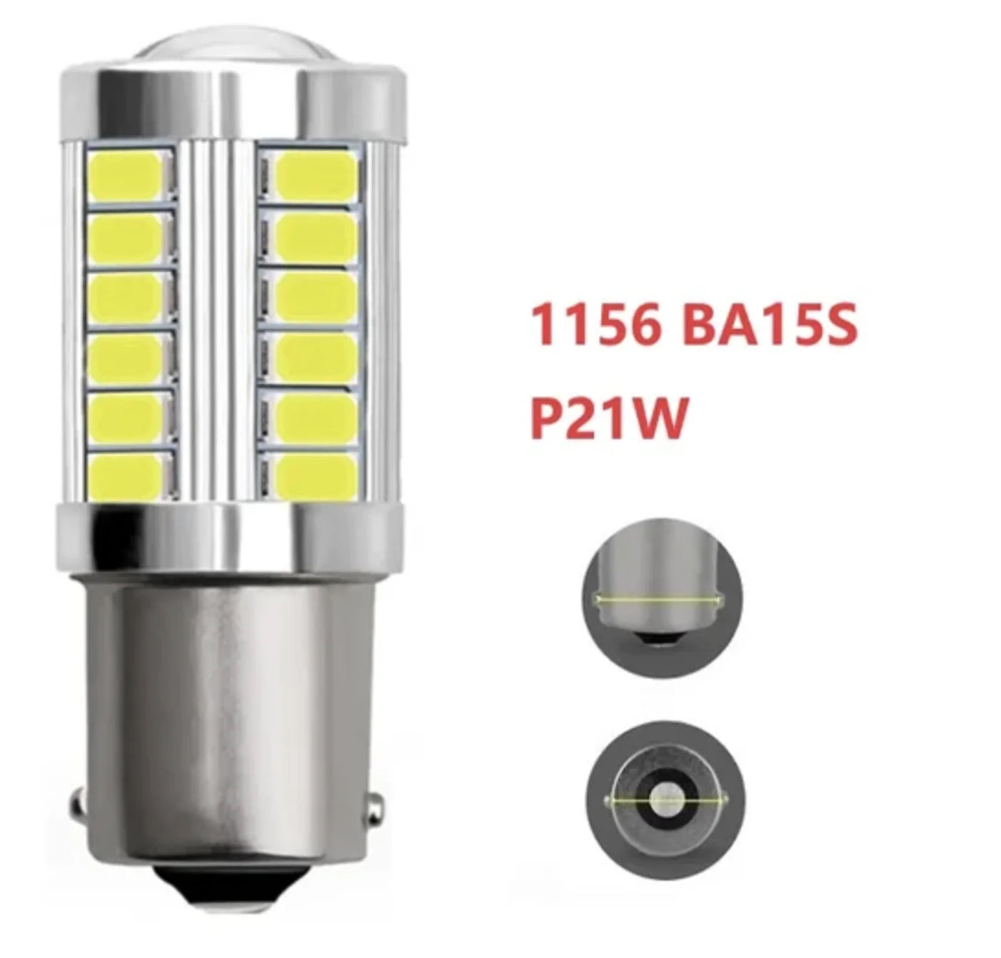 P21W / PY21W / 1156 LED Bulb — CANBUS 33SMD 12V