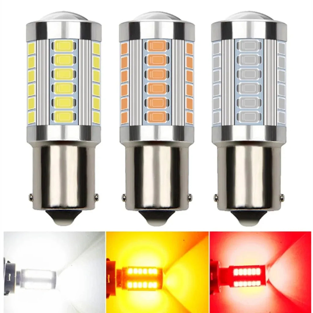 P21W / P21-5W / 1156 / 1157 LED Bulb — 33SMD 7000K CANBUS