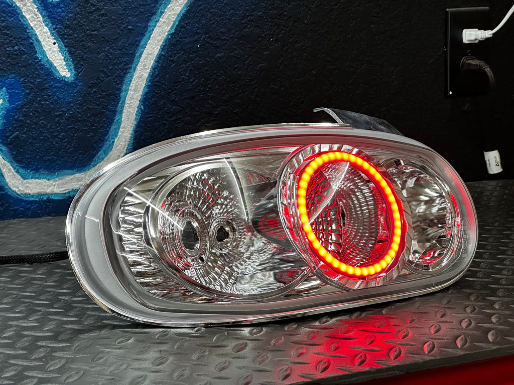 Mazda MX-5 MK2 Clear Tail Lights with LED RGB Halos