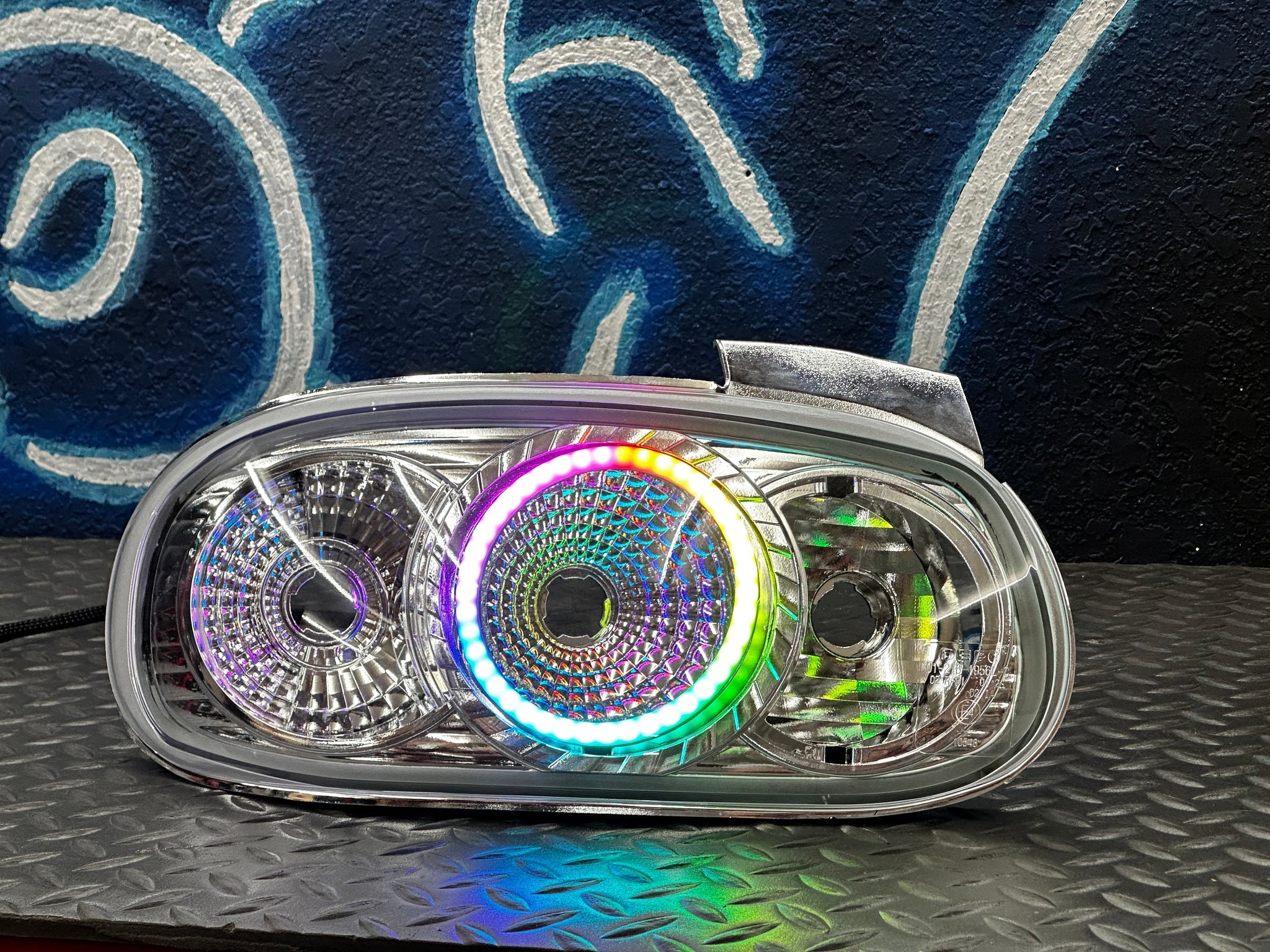 Mazda MX-5 MK2 Clear Tail Lights with LED RGB Halos