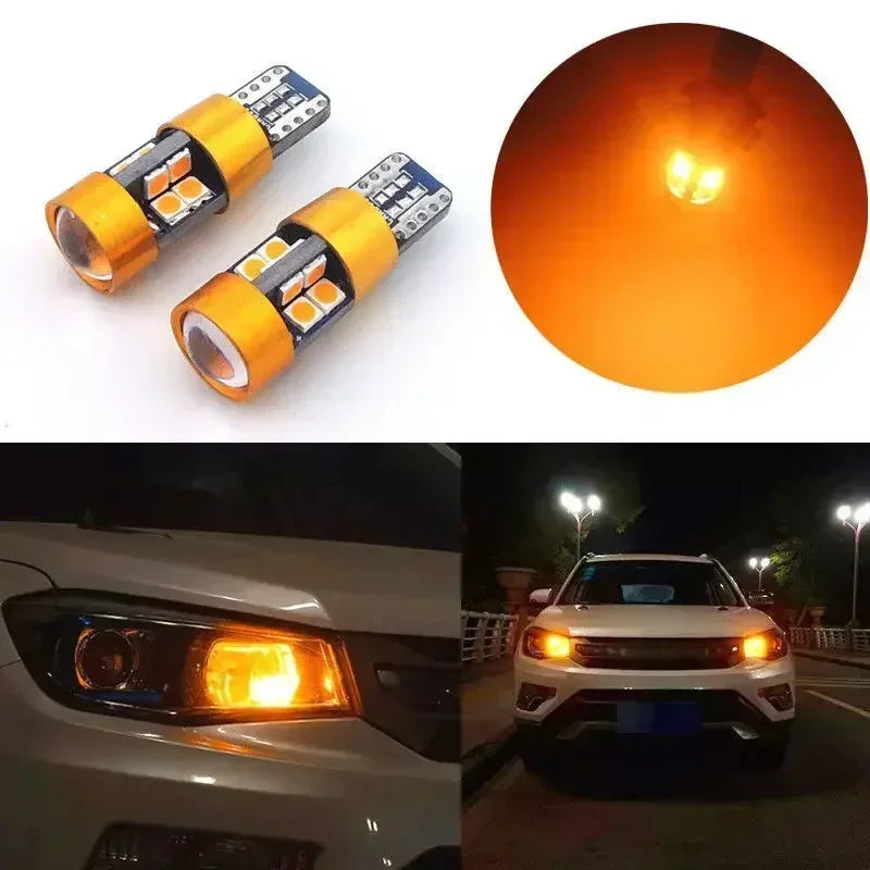 T10 194 168 LED Parking/Signal Bulb — Amber 19SMD