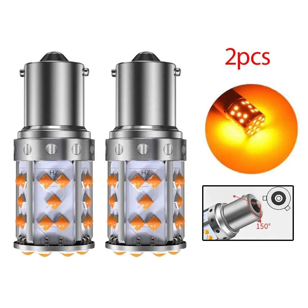 PY21W BAU15S 7507 LED Turn Signal Bulb — 35SMD Amber