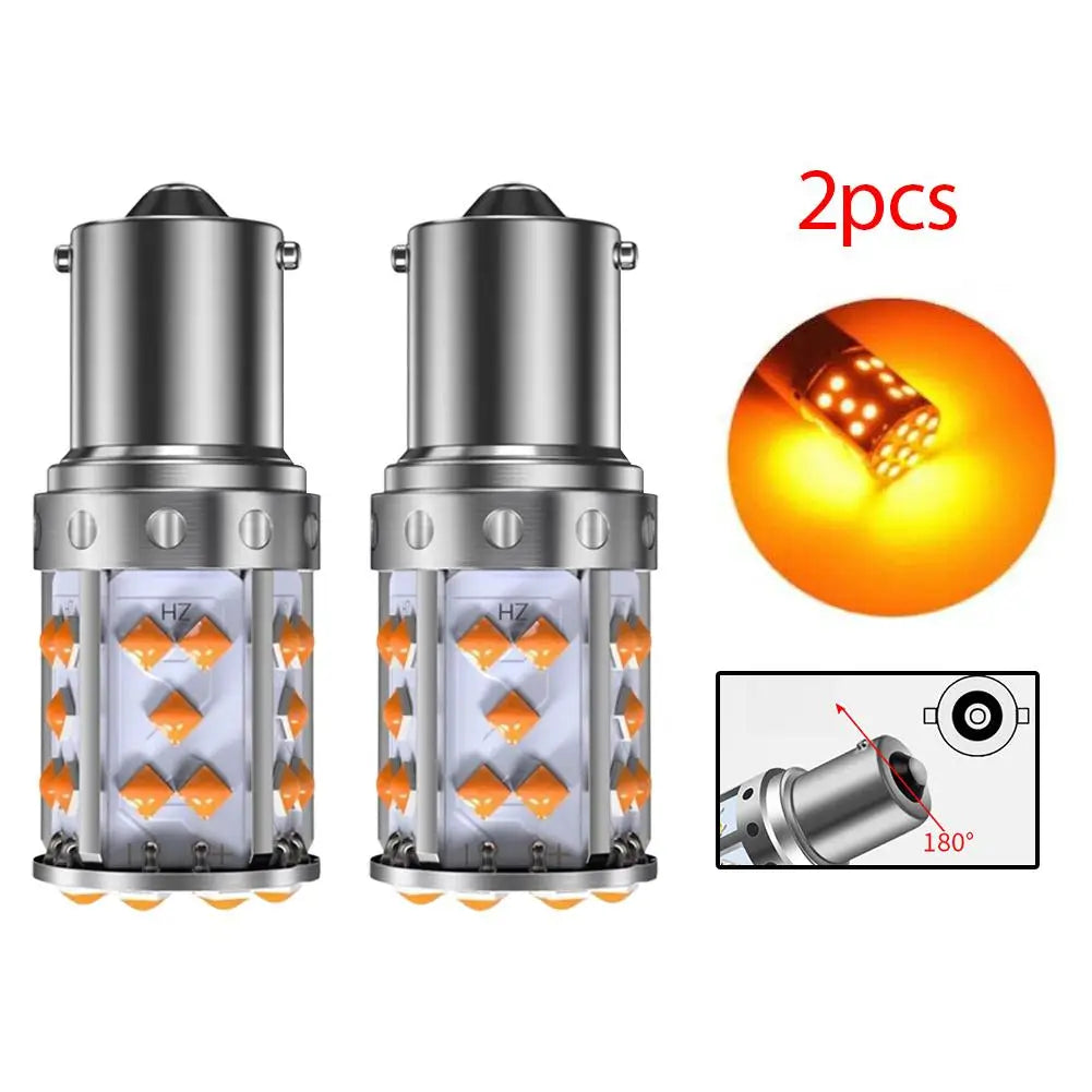PY21W BAU15S 7507 LED Turn Signal Bulb — 35SMD Amber